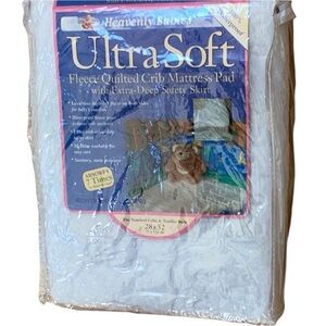 Heavenly Babies Ultra Soft Fleece Quilted Crib Mattress Pad Extra Deep Skirt NWT